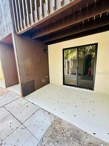 a view of a backyard of a house