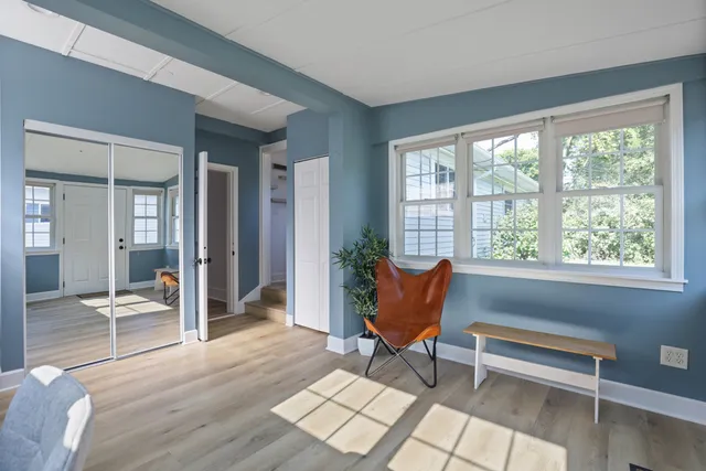 a house view with a garden space