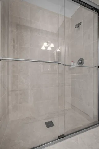 a view of a garden with a building in the background