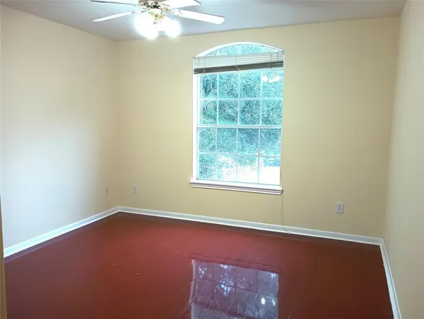 an empty room with a window