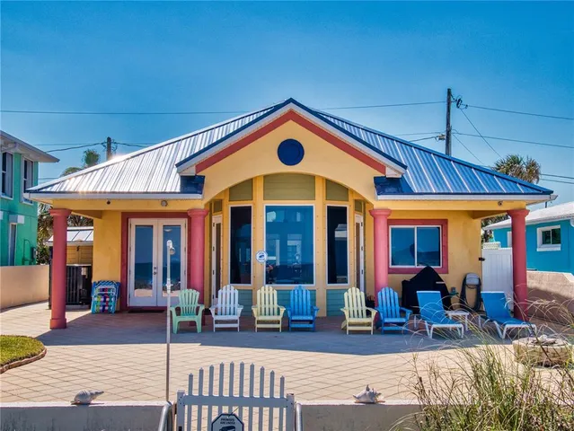 a view of a house with a patio