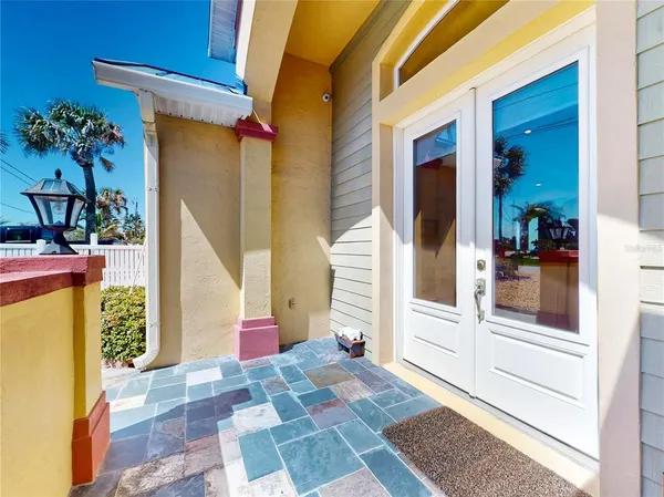 a view of front door of house