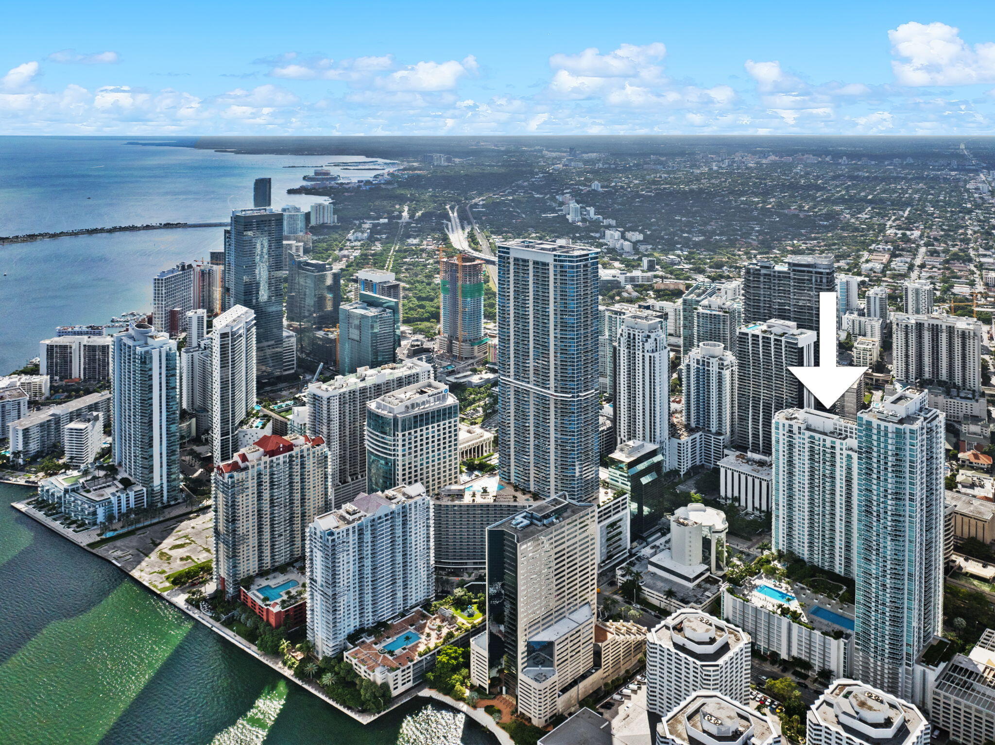 951 Brickell Avenue, Unit 400 Miami, FL 33131 - Photo 34 of 40 a view of a city with tall buildings