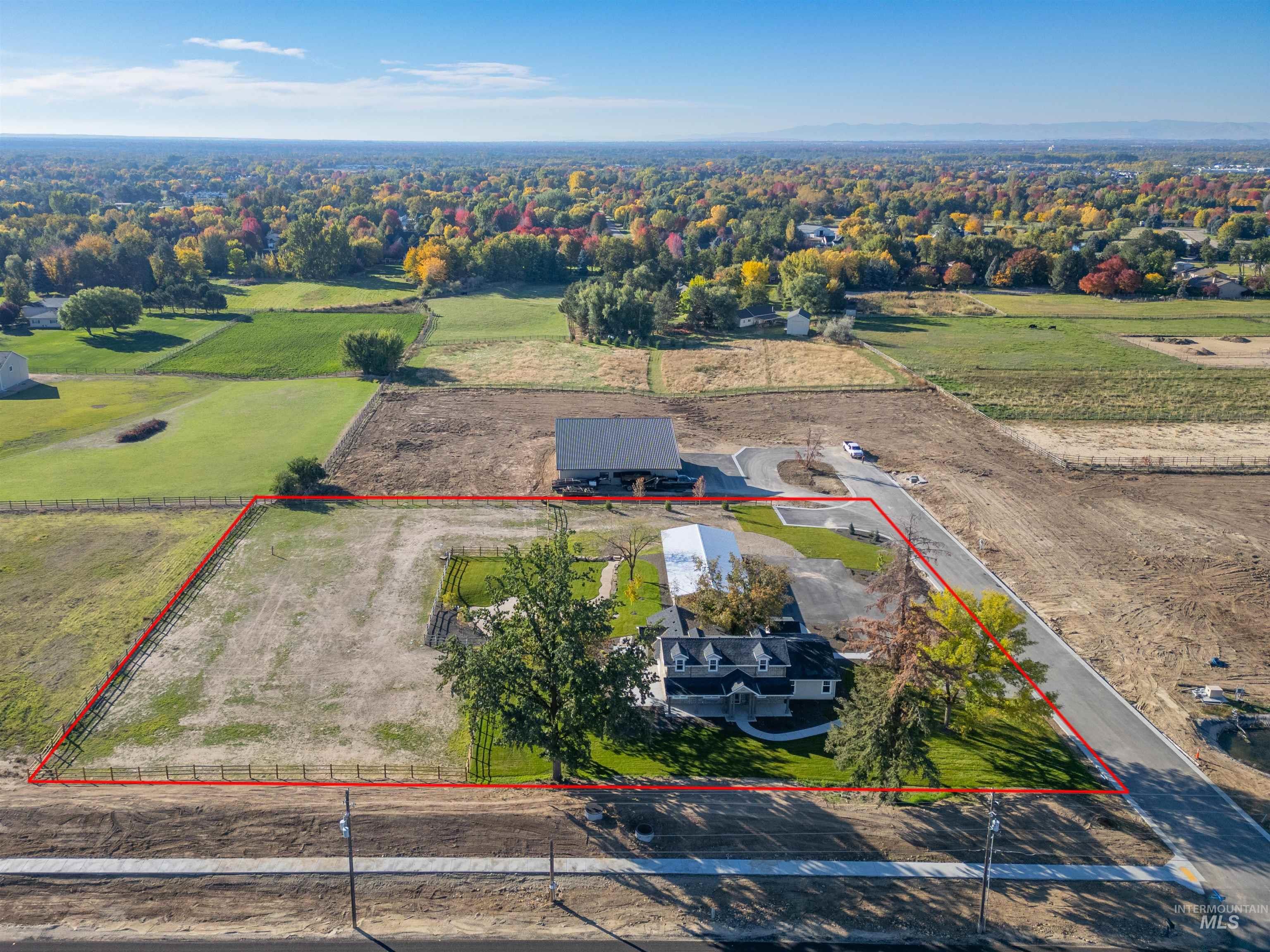 2141 West Beacon Light Road Eagle, ID 83616 - Photo 39 of 46 Overview of rural landscape featuring property parcel outlined