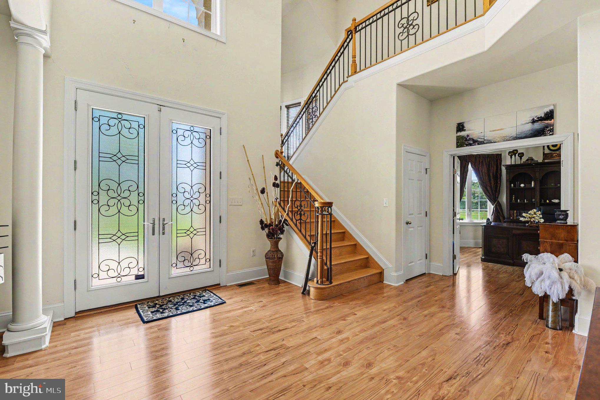 627 Dr Miller Road North East, MD 21901 - Photo 6 of 77 Sweeping Foyer with 2-Story Ceiling & Oak Flooring