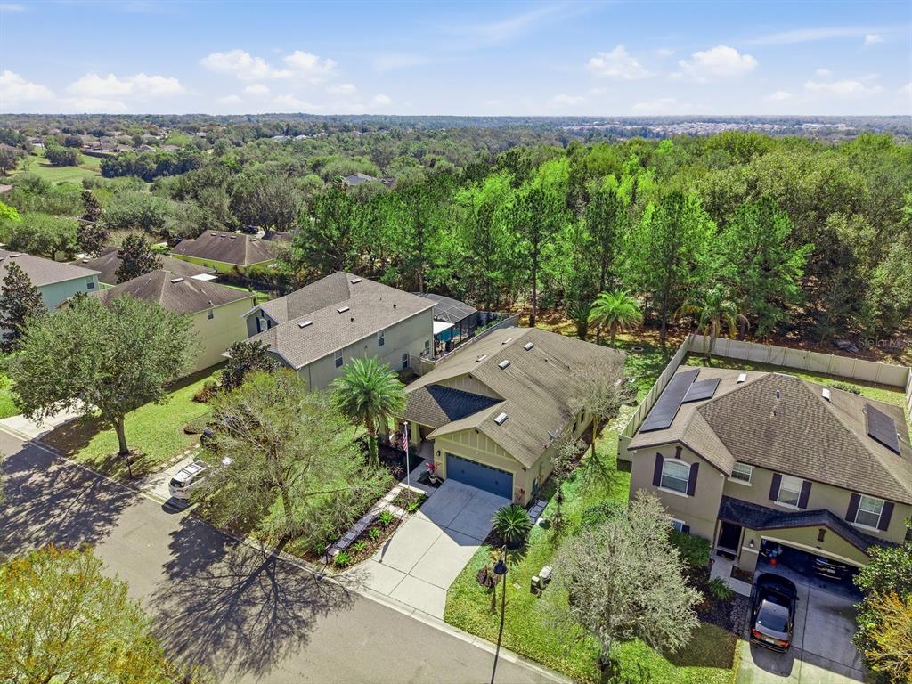 20900 Oldenburg Loop Mount Dora, FL 32757 - Photo 43 of 44 an aerial view of a house with a garden and lake view