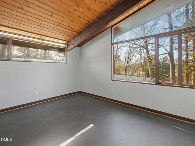 a dining room with furniture
