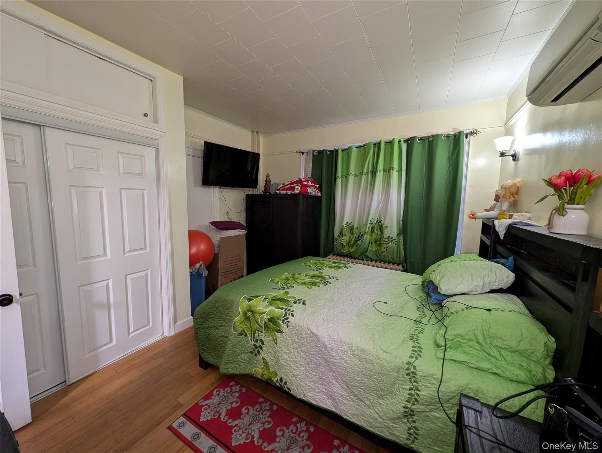 90-46 76th Street Queens, NY 11421 - Photo 9 of 32 a bedroom with a bed and a television