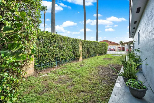 a view of a garden