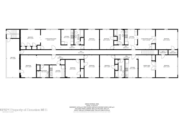 a bedroom with a bed and a mirror
