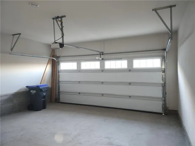 a view of a garage room