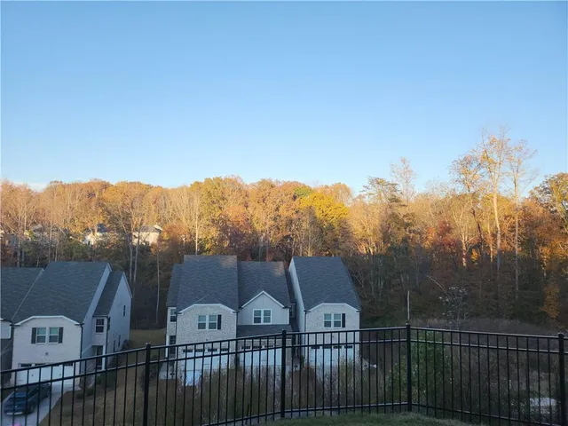 a view of a city from a balcony