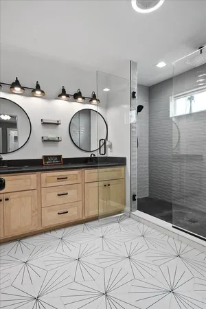 a view of small space with an umbrella