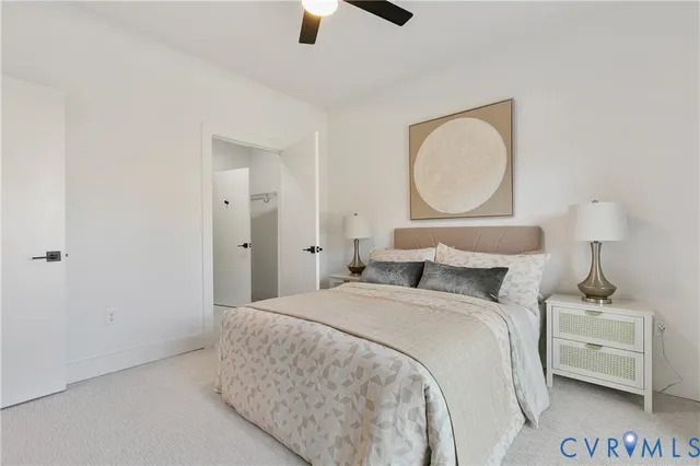 a bedroom with bed and a window