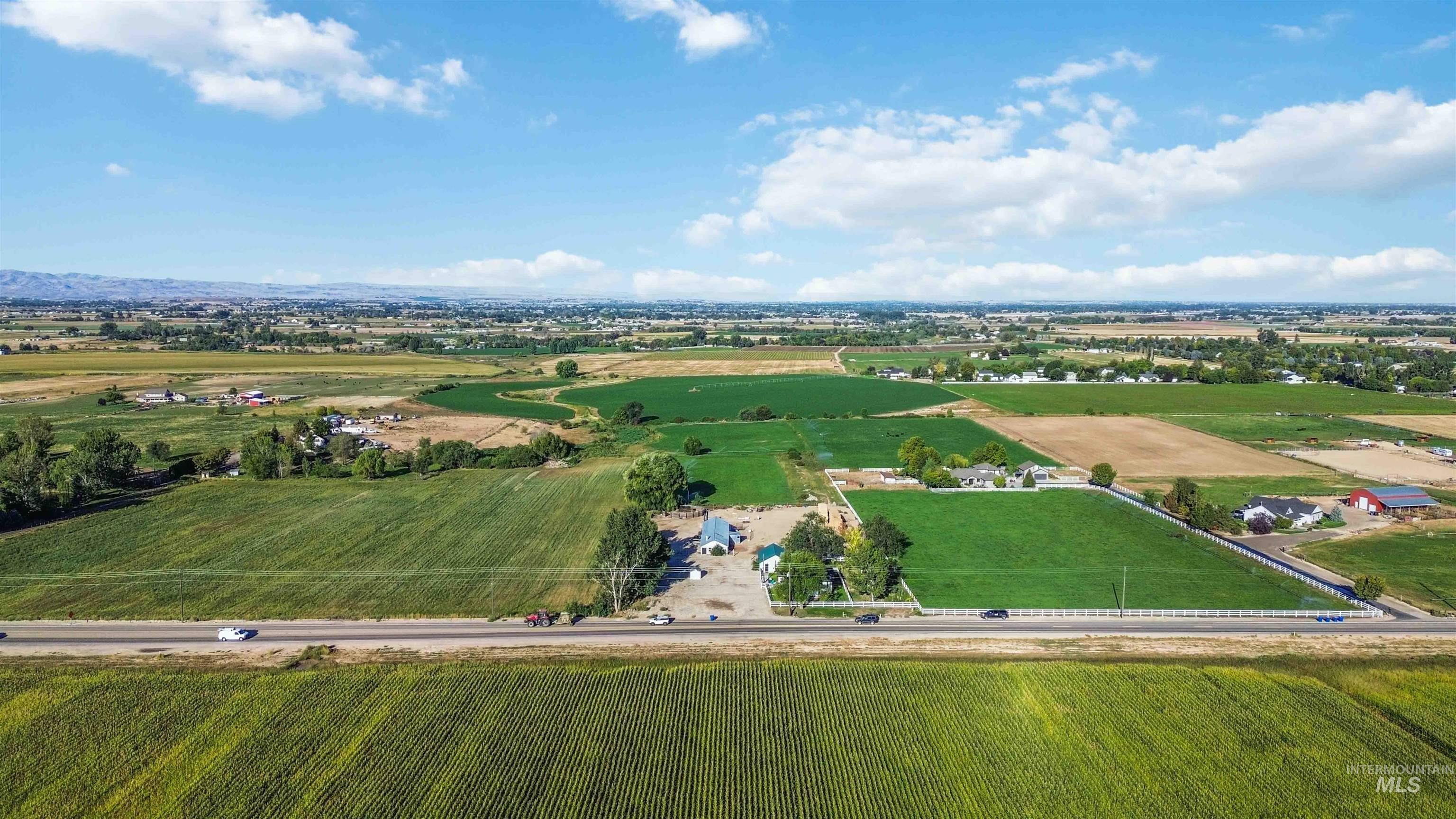 8565 South Ten Mile Road Meridian, ID 83687 - Photo 13 of 25 Overview of rural landscape with rows of crops
