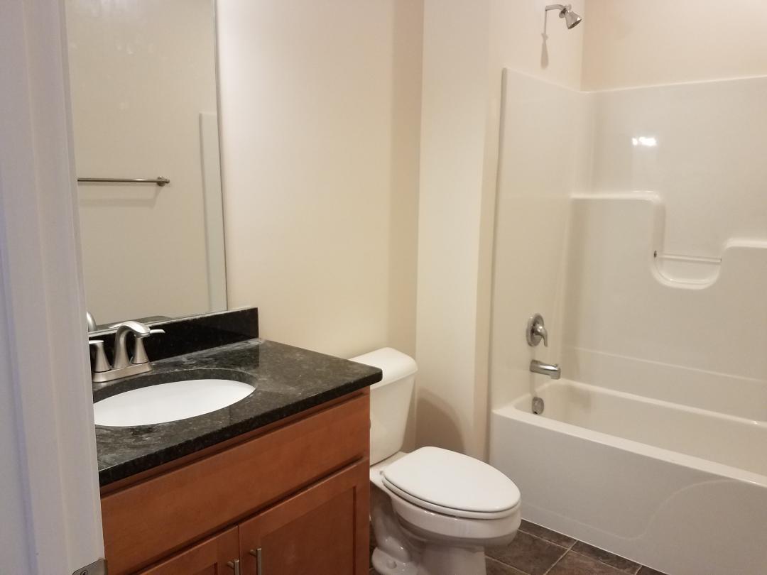 4461 Old Stage Road Radford, VA 24141 - Photo 15 of 21 a bathroom with a granite countertop sink toilet and shower