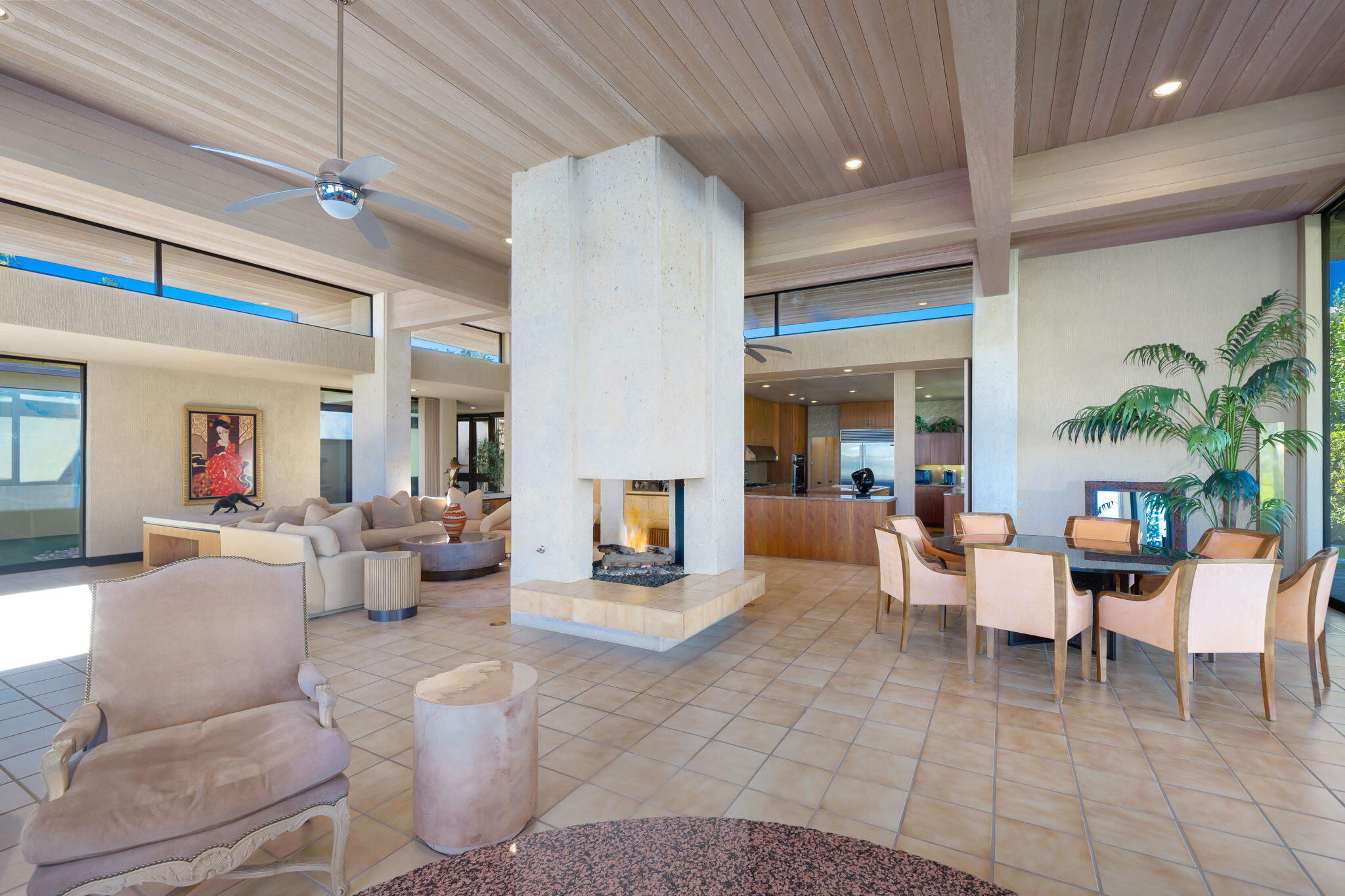 71094 La Paz Road Rancho Mirage, CA 92270 - Photo 6 of 38 a living room with furniture and a fireplace
