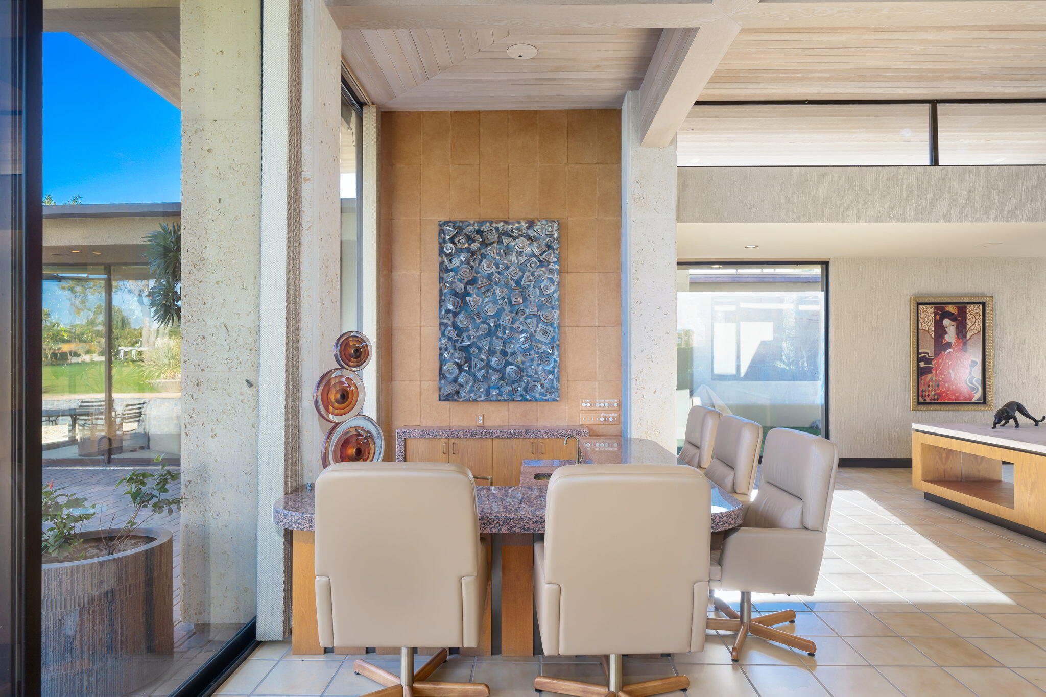 71094 La Paz Road Rancho Mirage, CA 92270 - Photo 9 of 38 a view of a dining room with furniture window and outside view