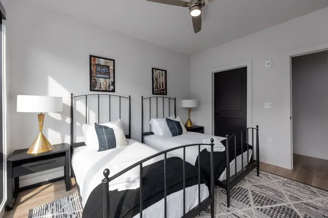 a view of balcony with furniture