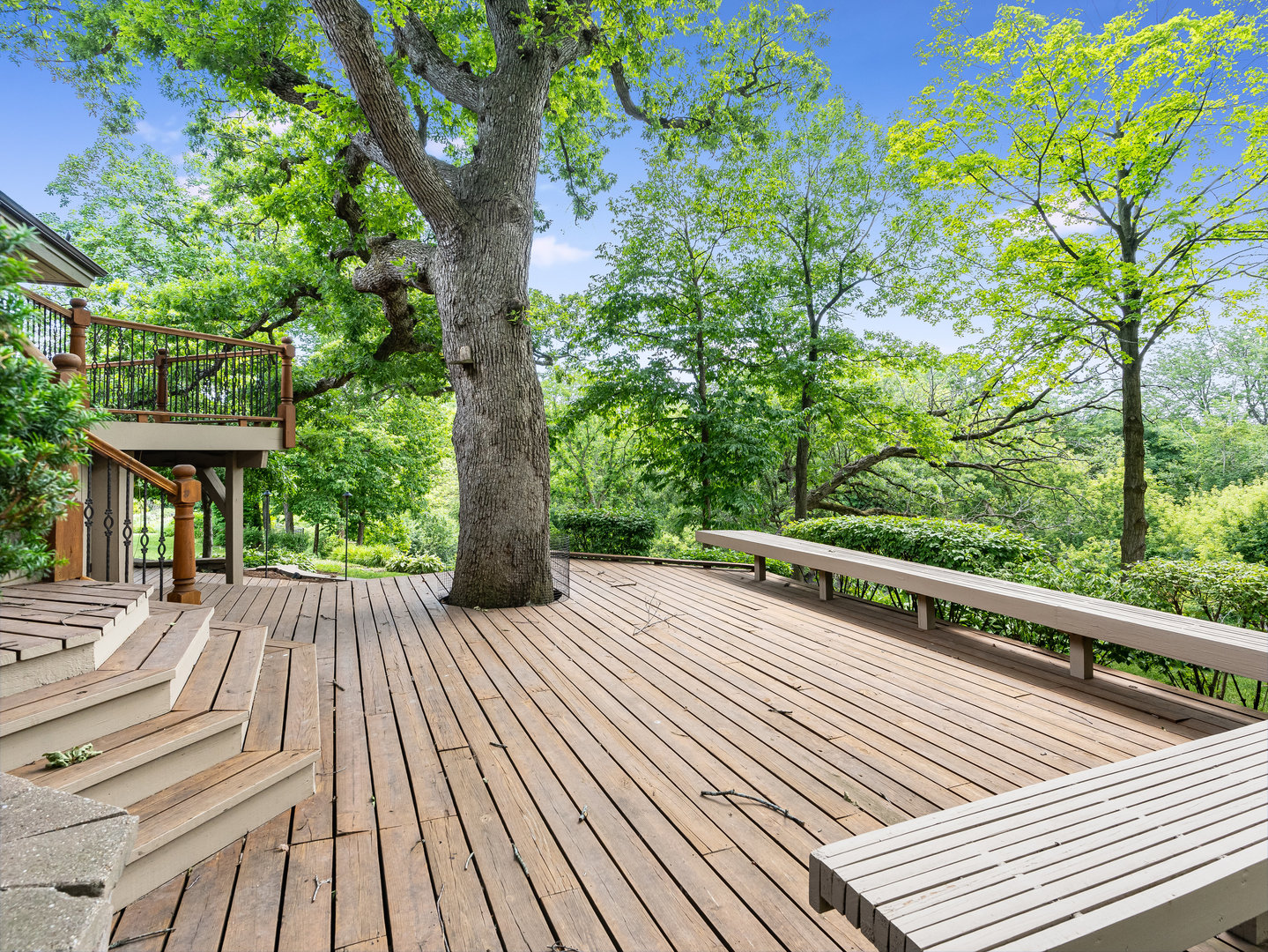 12 Arrowhead Lane DeKalb, IL 60115 - Photo 49 of 55 a view of backyard with a deck and wooden floor