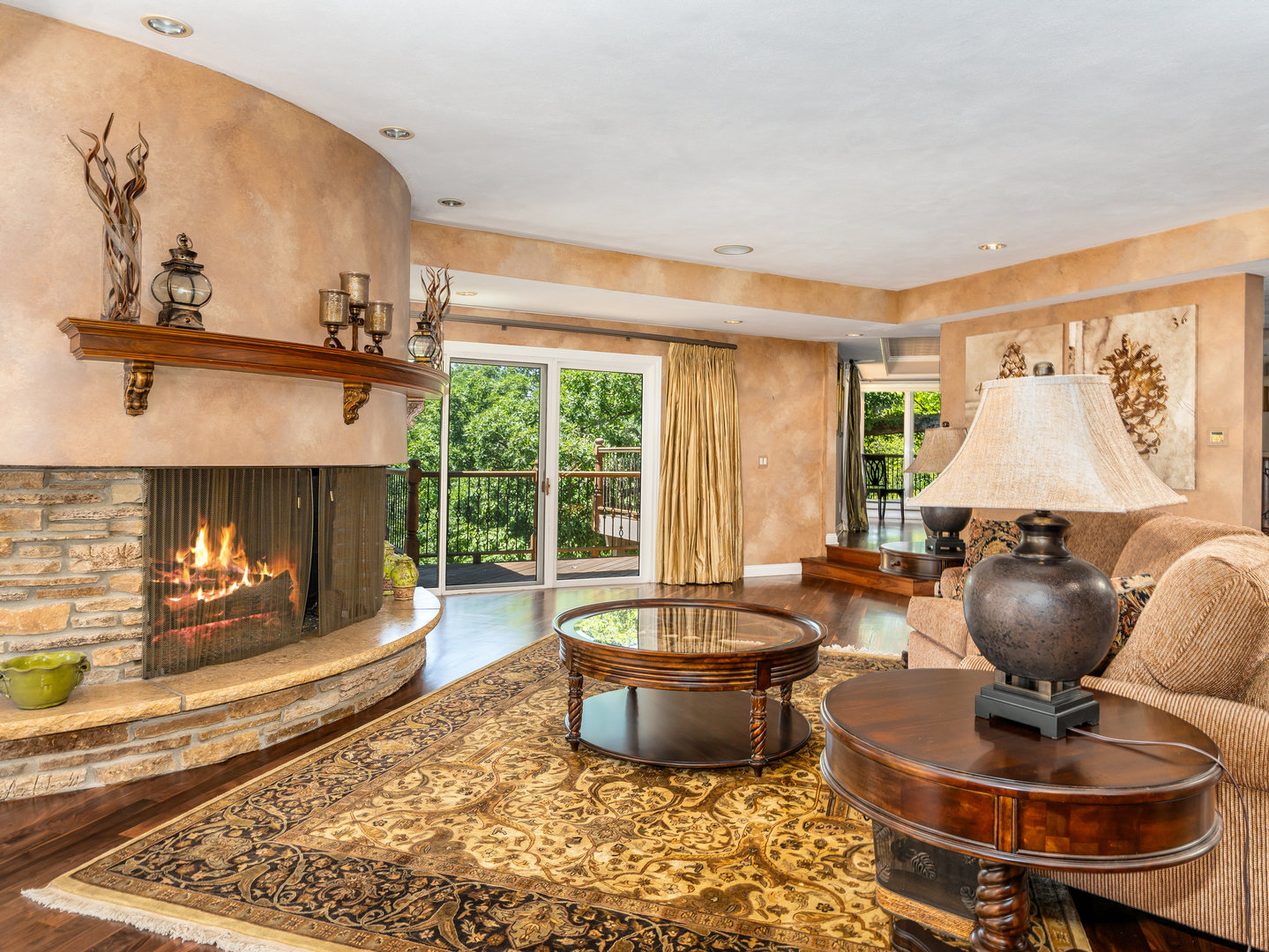 12 Arrowhead Lane DeKalb, IL 60115 - Photo 6 of 55 a living room with furniture and a fireplace