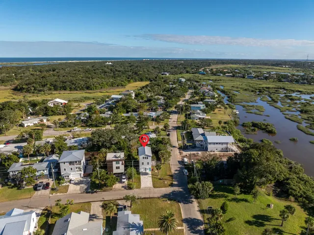 an aerial view of a city