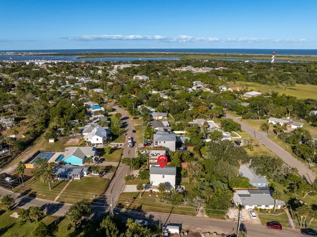 an aerial view of a city
