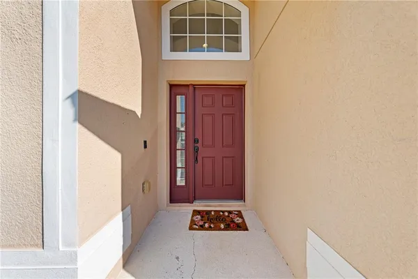 a view of front door of house