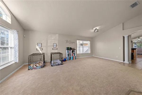 a room with furniture and a window