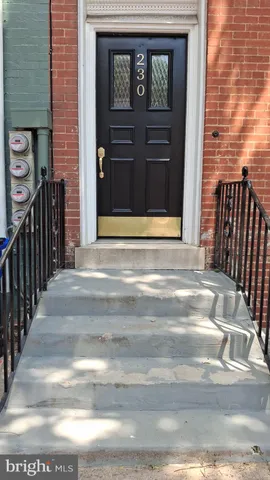 a view of front door of house