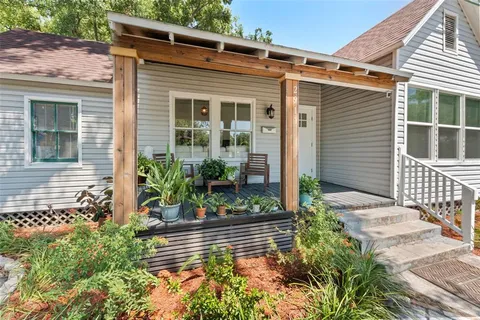 a view of house with patio