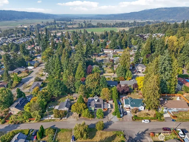 a view of city and mountain
