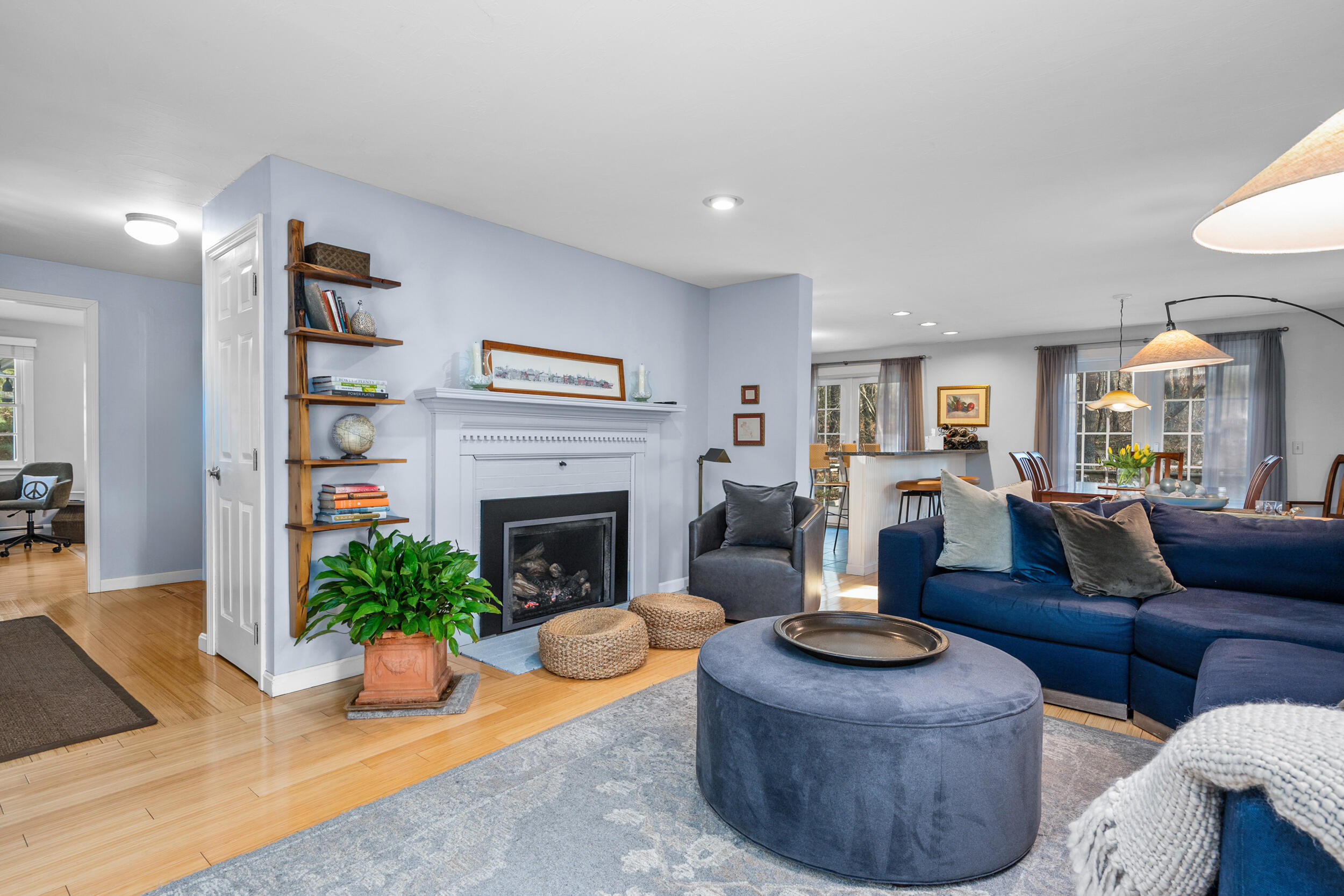 17 Briar Patch Road Osterville, MA 02655 - Photo 8 of 30 a living room with furniture a fireplace and a potted plant