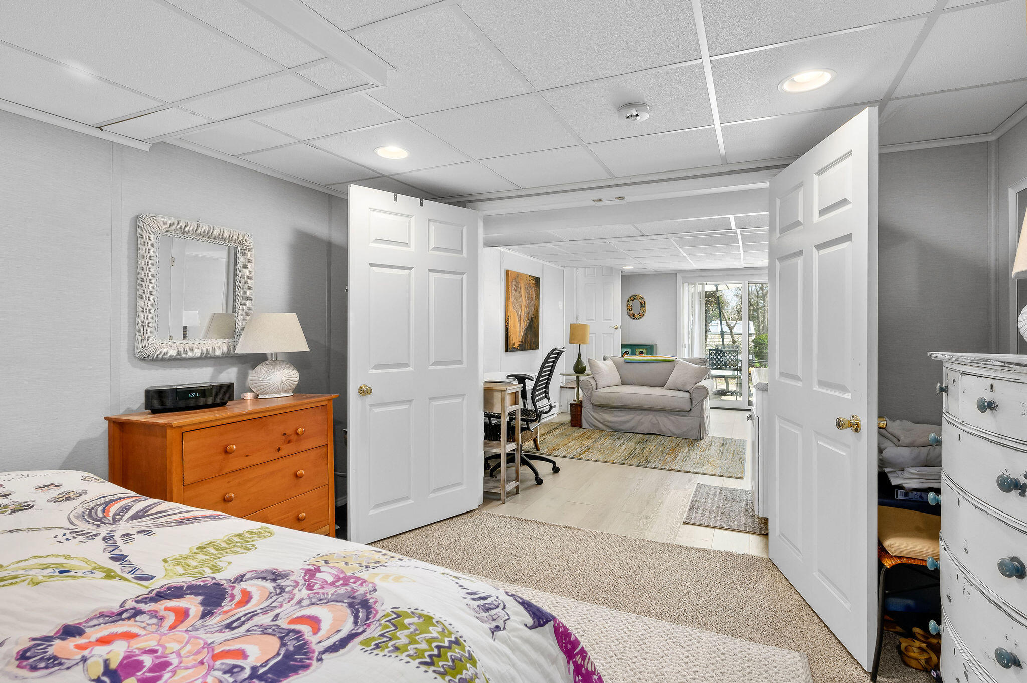 26 Beale Way Barnstable, MA 02630 - Photo 44 of 64 a bed room with a bed and a large mirror