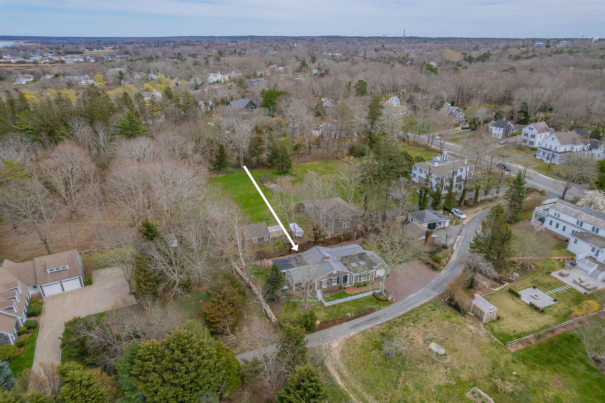 26 Beale Way Barnstable, MA 02630 - Photo 62 of 64 an aerial view of a house with a yard