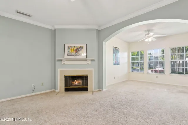 an empty room with a window