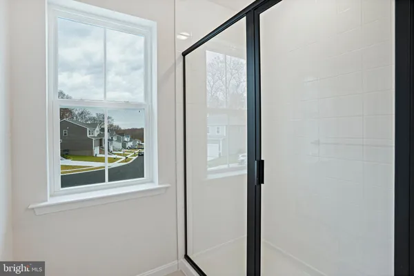 a view of a bathroom from a window