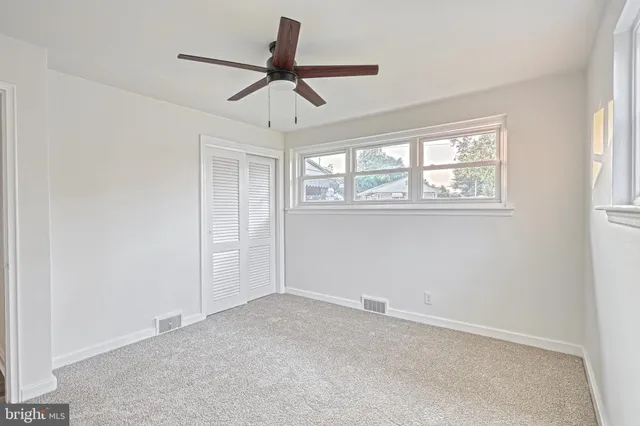 an empty room with a window