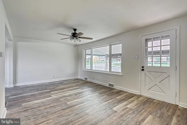 a living room with furniture potted plant and a window