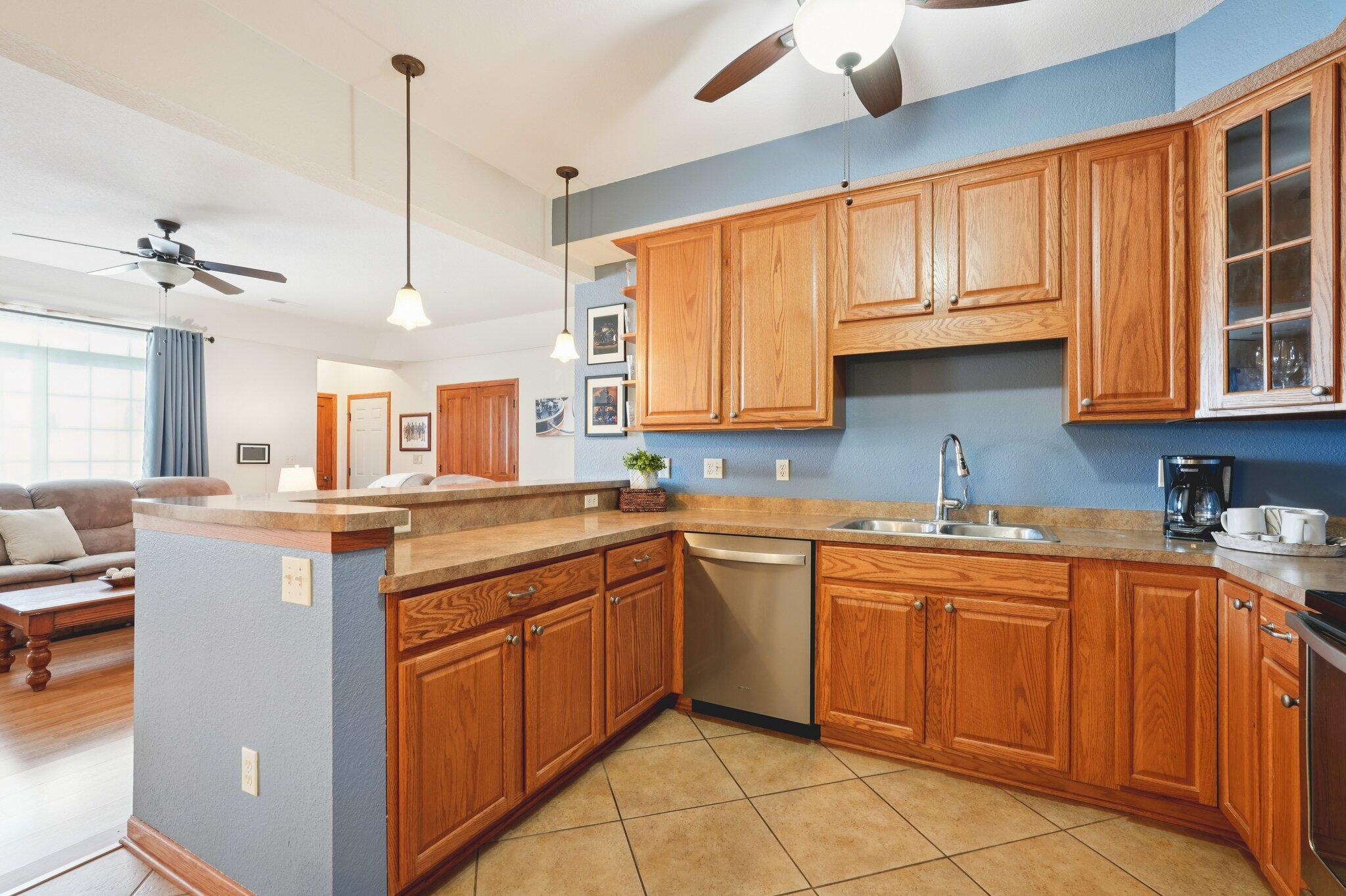 1620 Grey Fox Trail, Unit D Mukwonago, WI 53149 - Photo 11 of 35 Oak Cabinets, appliances included, terrific counter space!