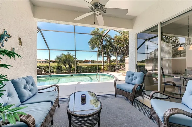 a outdoor living space with furniture and a patio