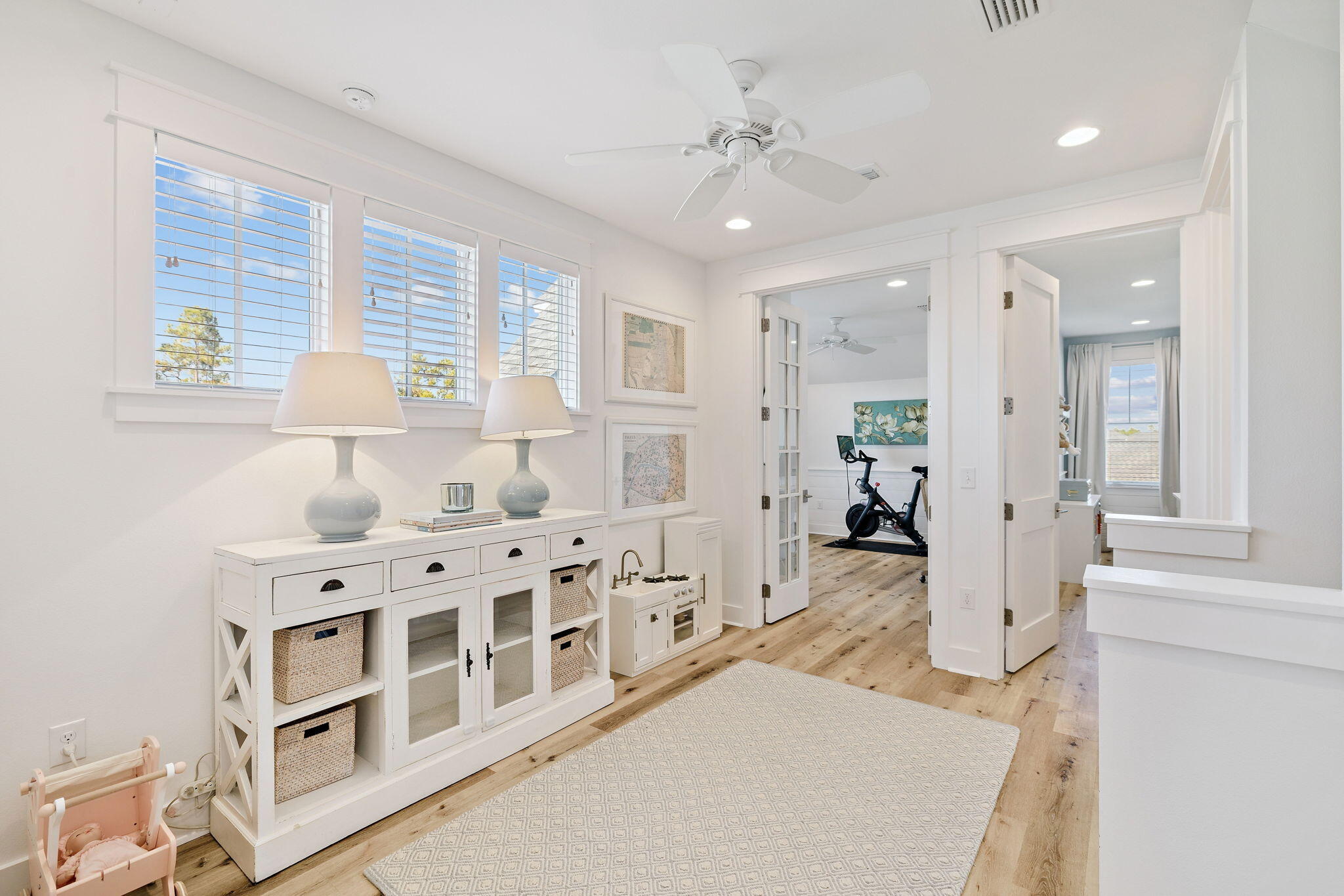 184 Sidecamp Rd Inlet Beach Inlet Beach, FL 32461 - Photo 33 of 48 a large white kitchen with granite countertop a large white cabinets and chandelier