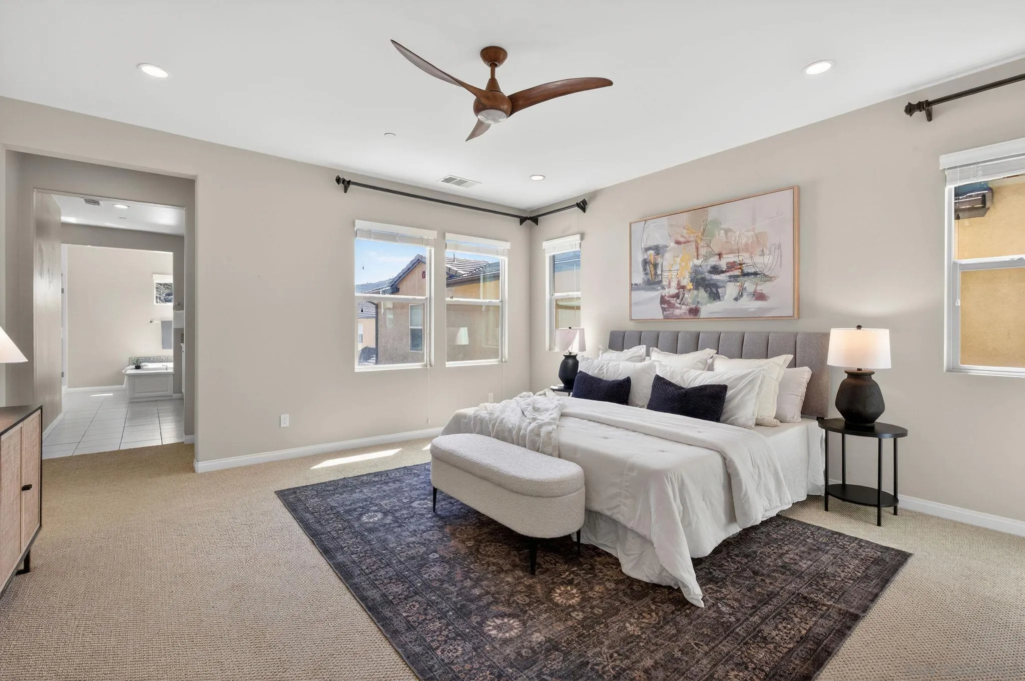 21421 Trail Ridge Drive Escondido, CA 92029 - Photo 25 of 42 HUGE primary bedroom that is spa like and flooded with natural light!