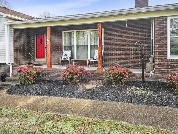 a front view of a house