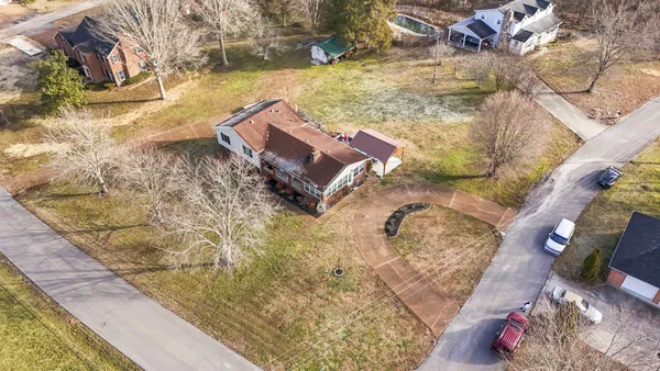 view of a swimming pool with sitting area
