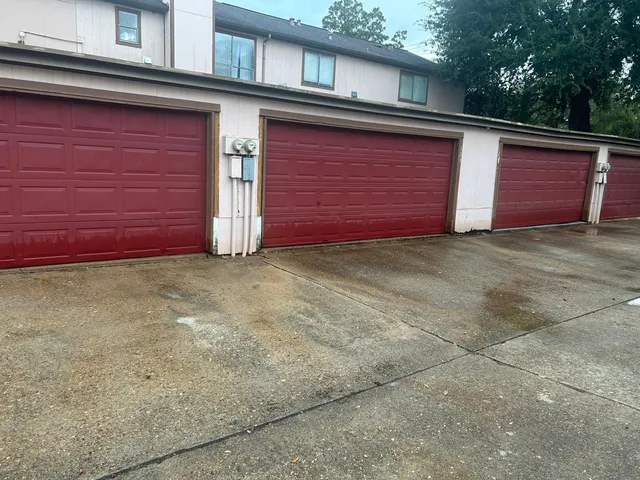 a view of backyard of house