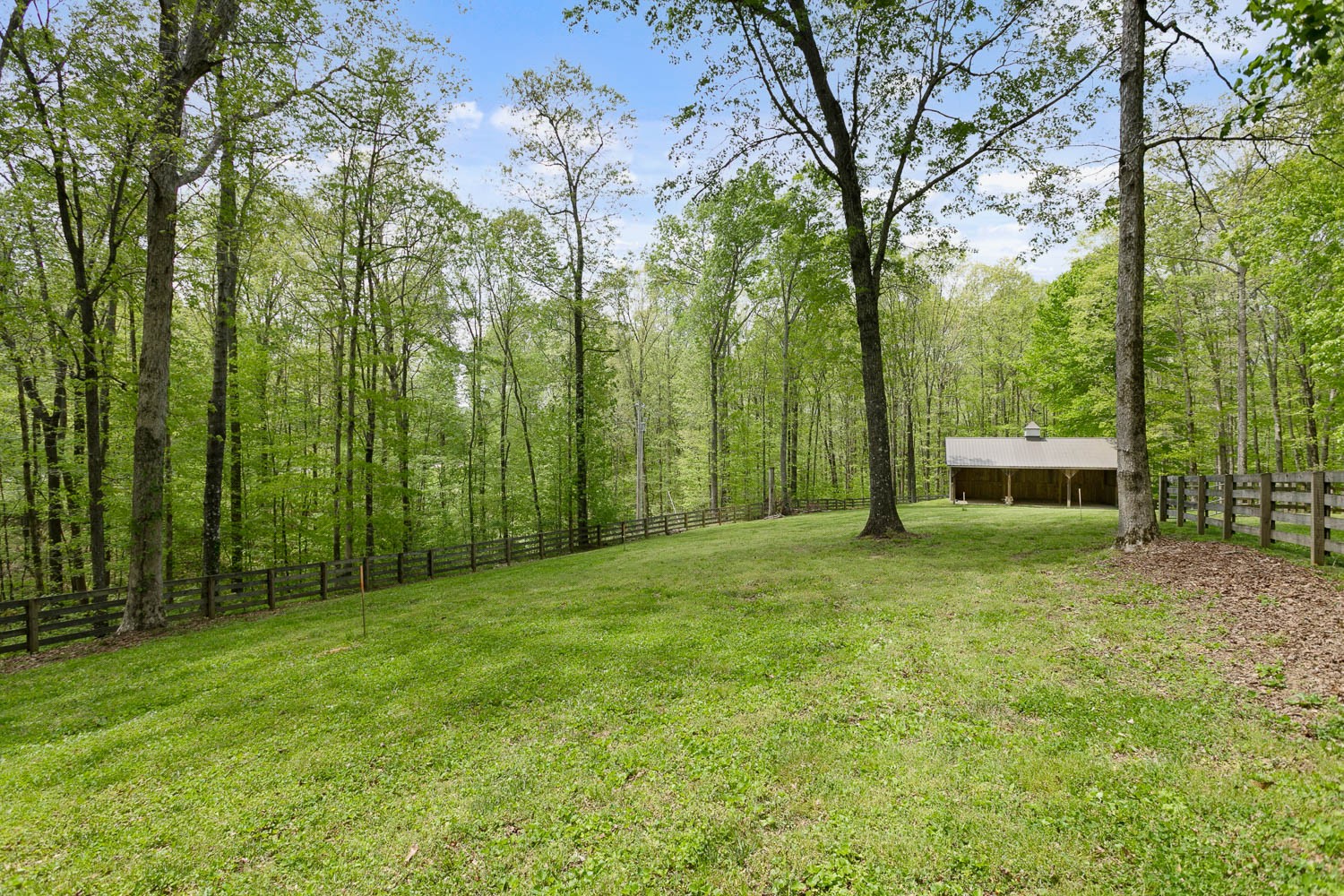 5672 Pinewood Road Franklin, TN 37064 - Photo 54 of 55 a backyard of a house with lots of green space and fountain