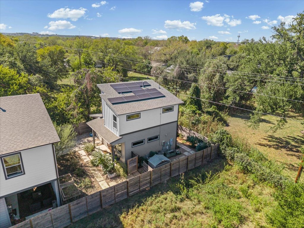 706 Short Kemp Street, Unit 2 Austin, TX 78741 - Photo 31 of 34 an aerial view of a house with a yard