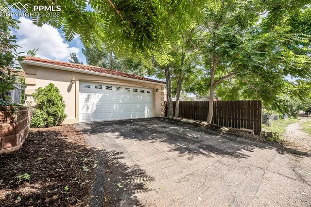 a view of backyard and tree