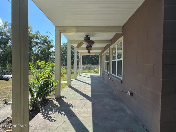 a view of a porch